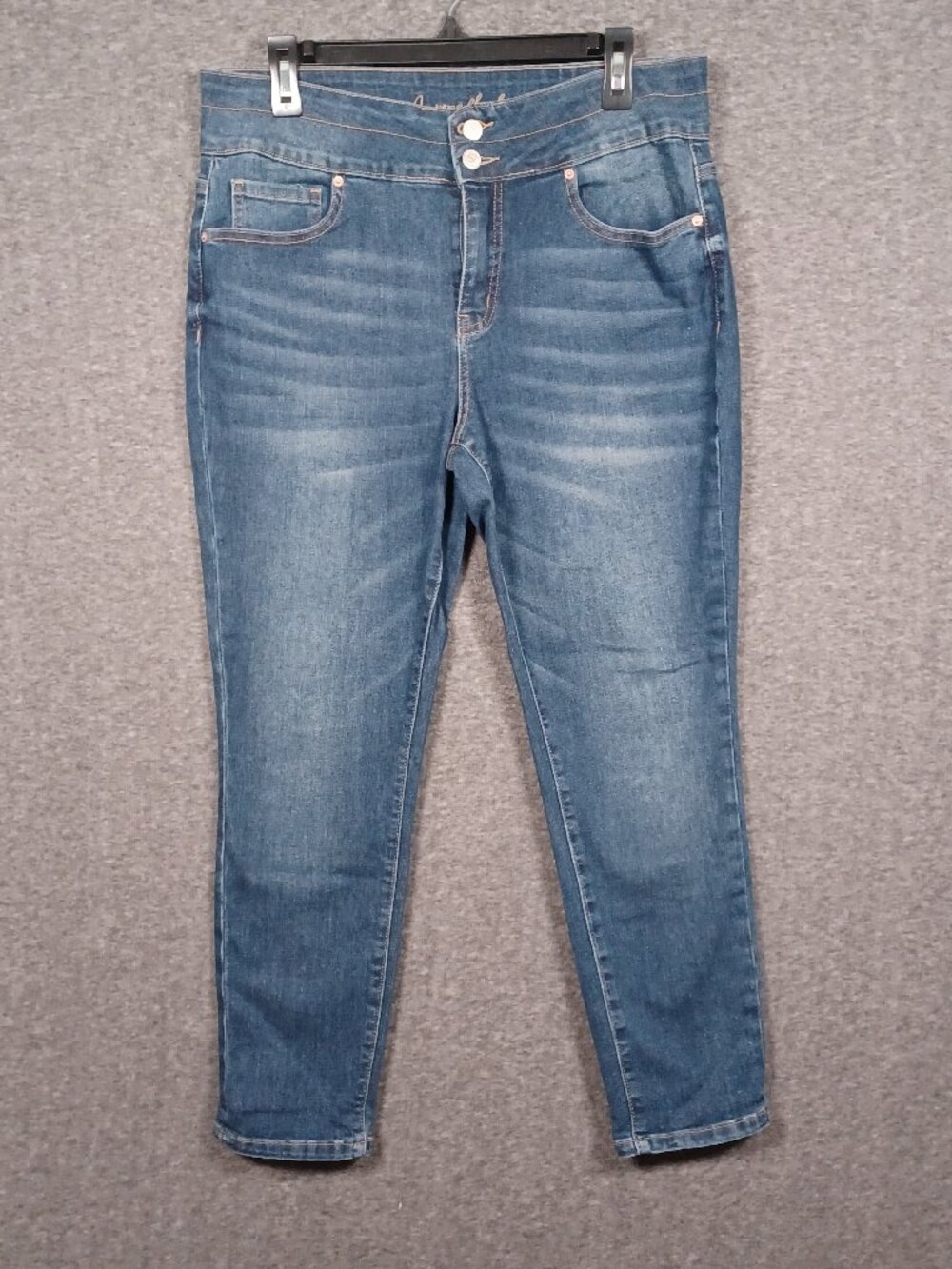 Copper Flash High-Rise Ankle Skinny Jeans Women's Size 12P Petite Blue